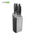 5 pcs Stainless Steel Knife Set With Block